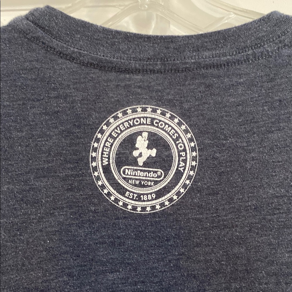 Nintendo World Official New York NY Gamer T-Shirt Tee Shirt - Logo Heather Navy - Picture 6 of 6